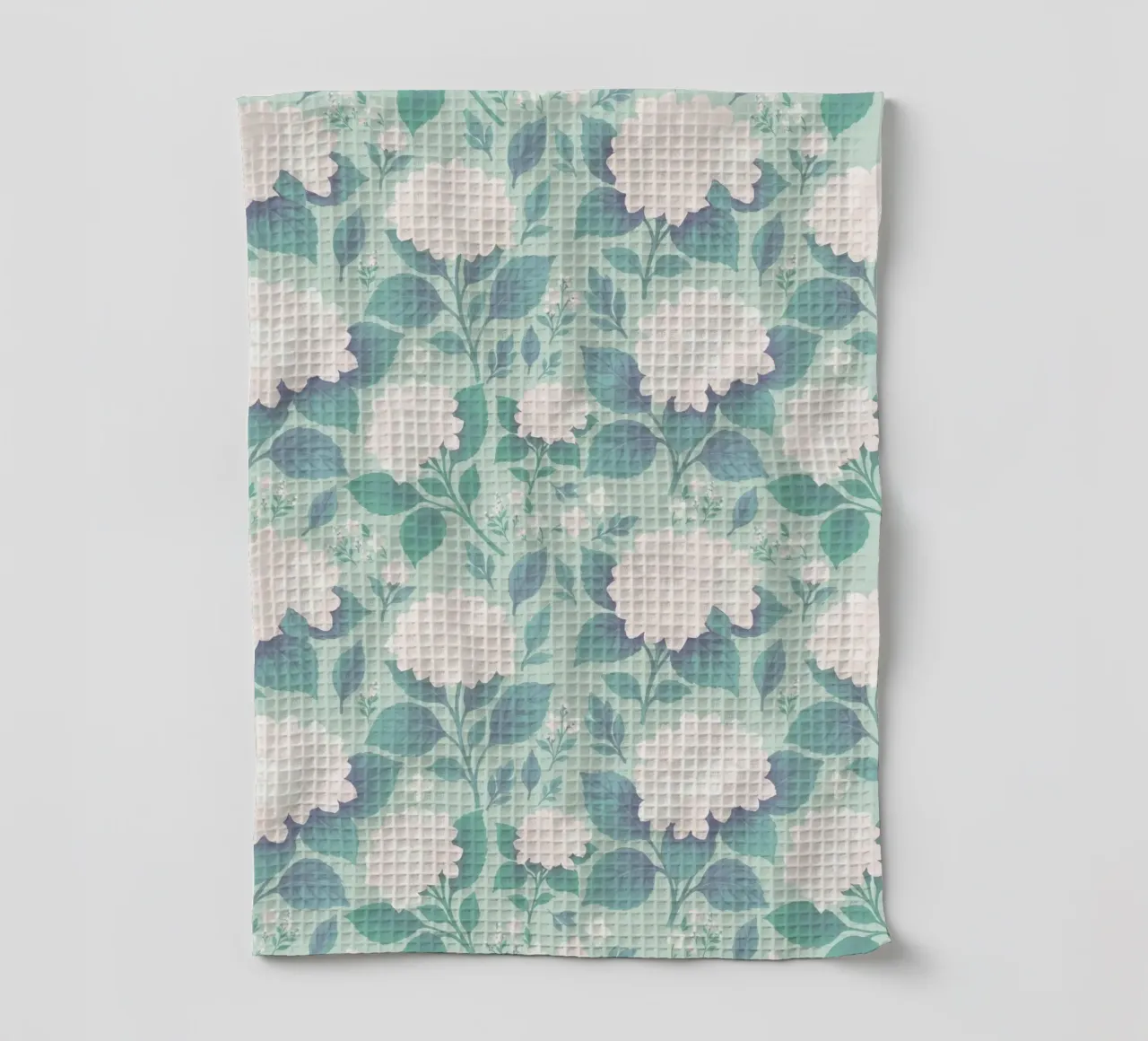 Hortensia Blanc Sauge Vert torchon de SilverPegasus