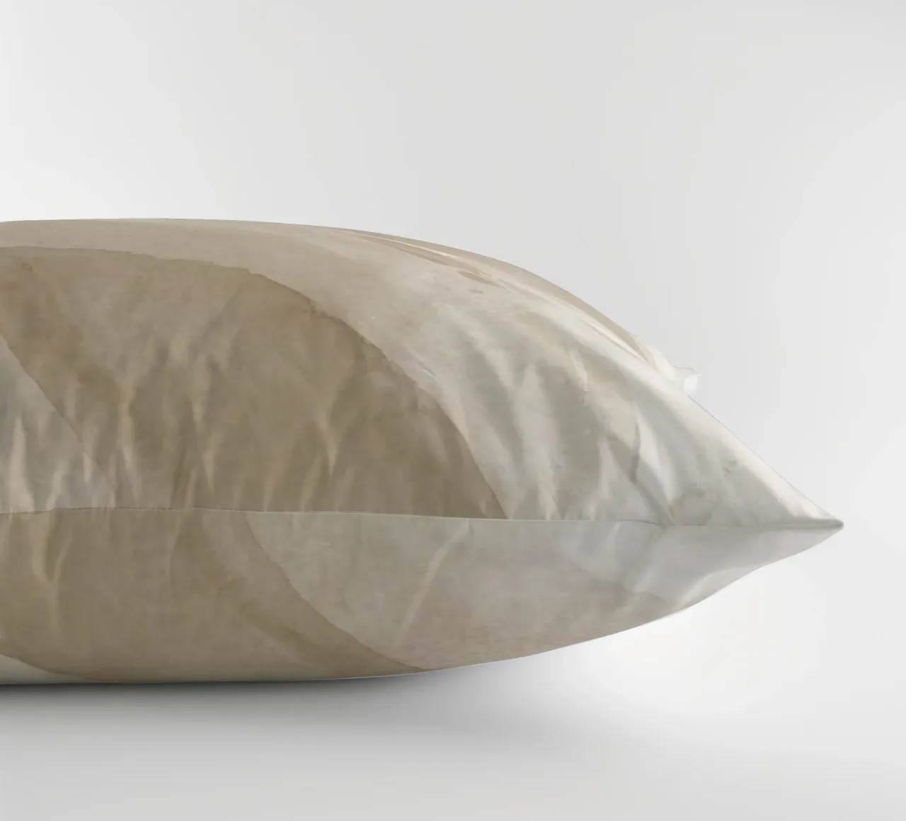 Pennellate astratte beige 2 cuscino da NouveauPrints