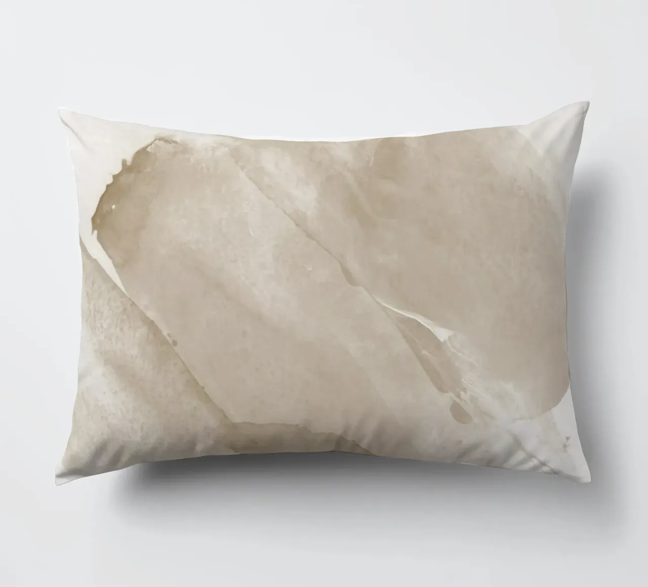 Pennellate astratte beige 2 cuscino da NouveauPrints