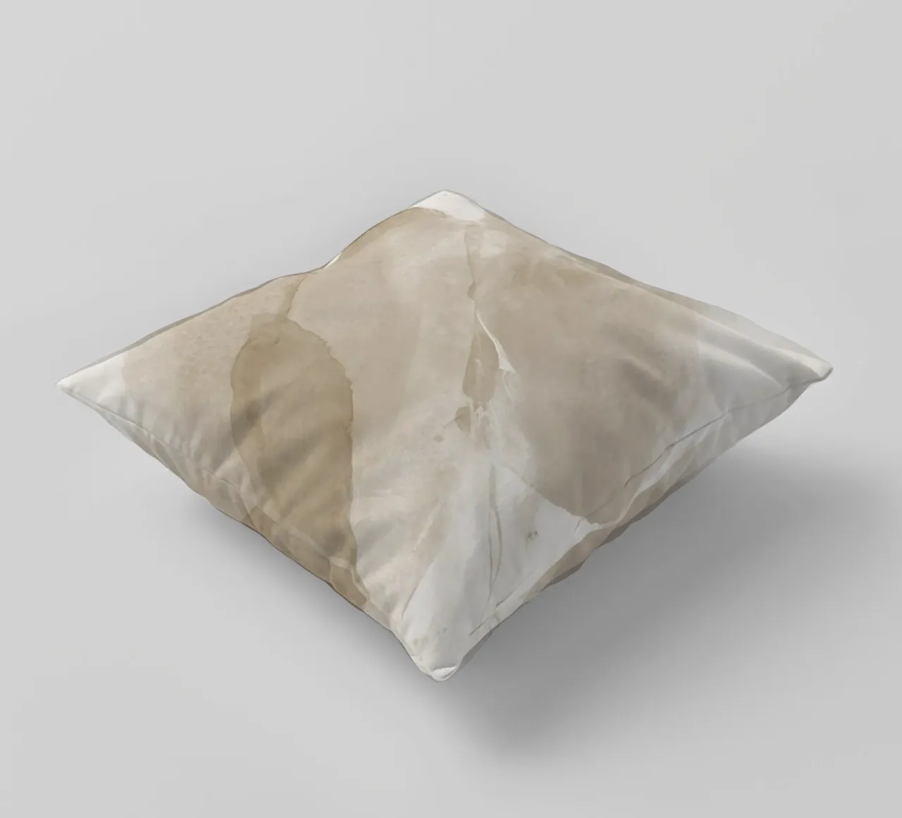 Pennellate astratte beige 2 cuscino da NouveauPrints