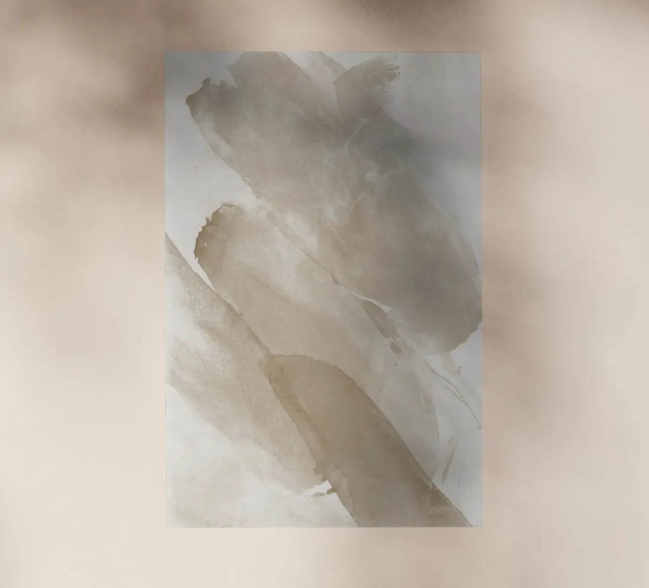 Pennellate astratte beige 2 pellicola backlit da NouveauPrints