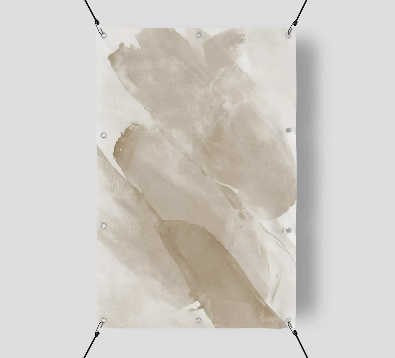 Pennellate astratte beige 2 telo in pvc da NouveauPrints
