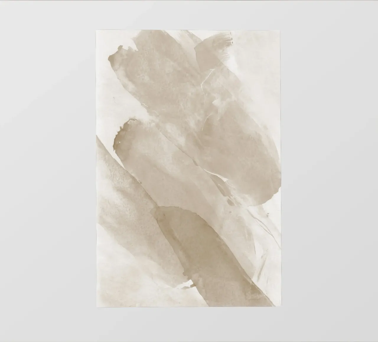 Pennellate astratte beige 2 telo in pvc da NouveauPrints