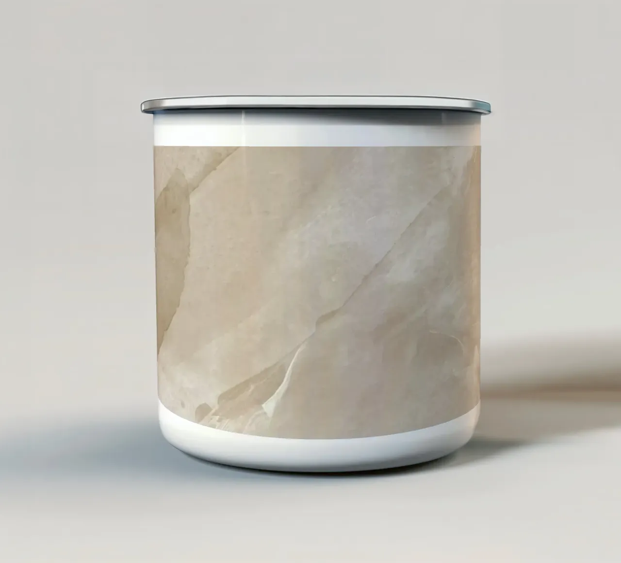 Pennellate astratte beige 2 tazza in smalto da NouveauPrints