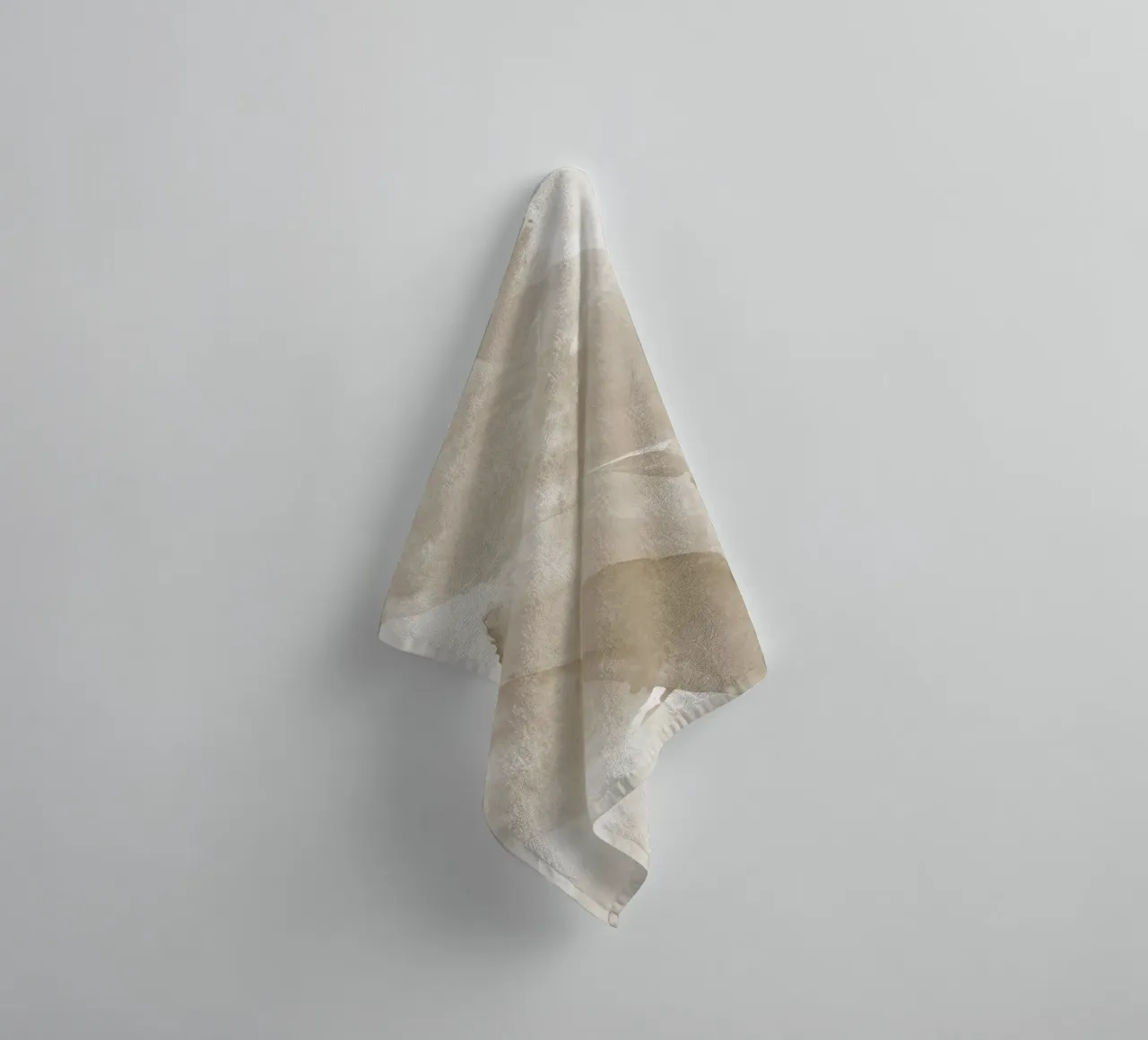 Pennellate astratte beige 2 asciugamano da bagno da NouveauPrints