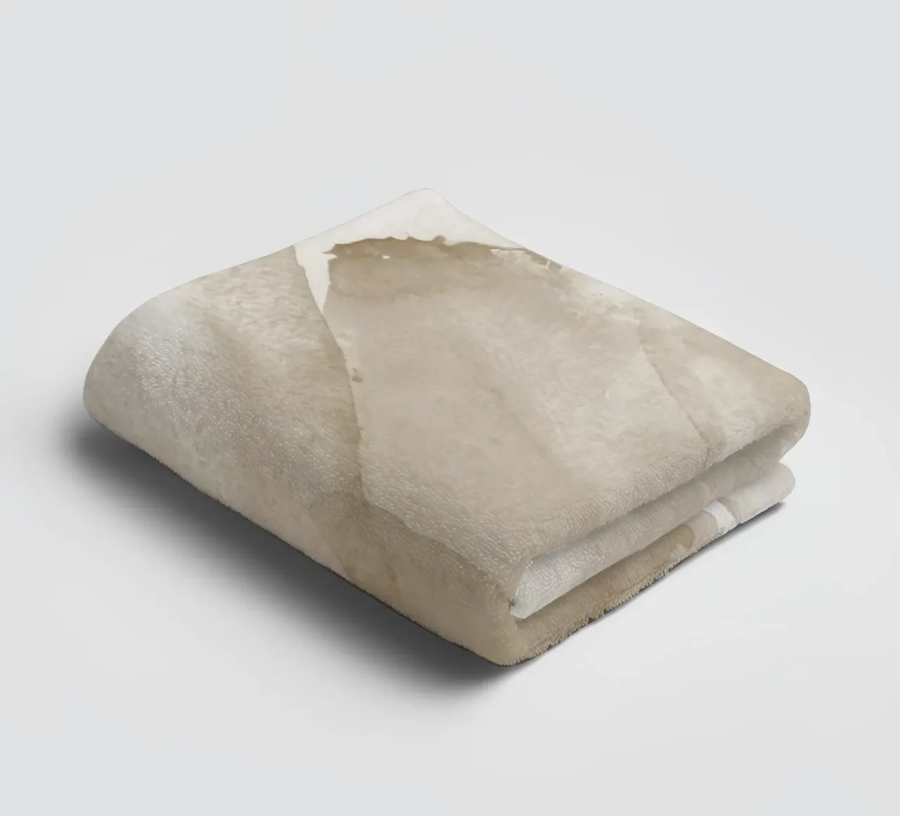 Pennellate astratte beige 2 asciugamano da bagno da NouveauPrints