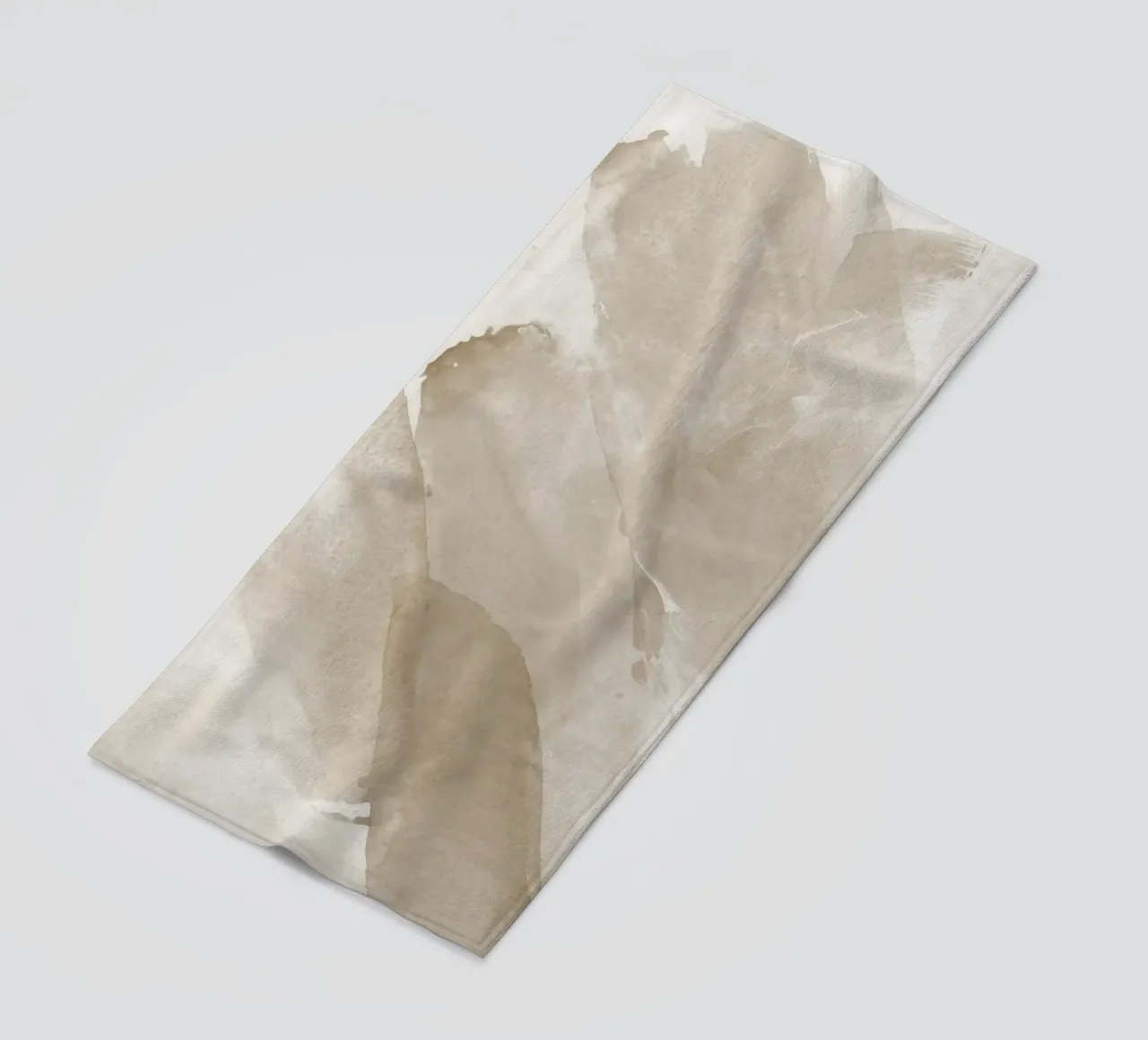 Pennellate astratte beige 2 telo mare da NouveauPrints