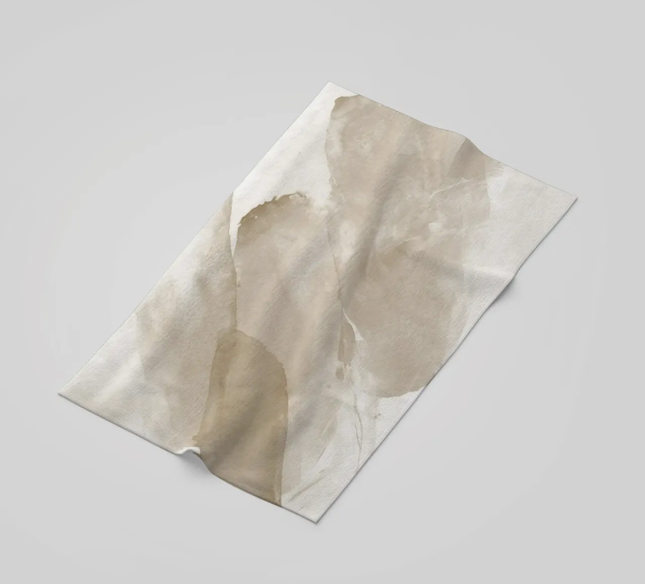 Pennellate astratte beige 2 telo mare da NouveauPrints