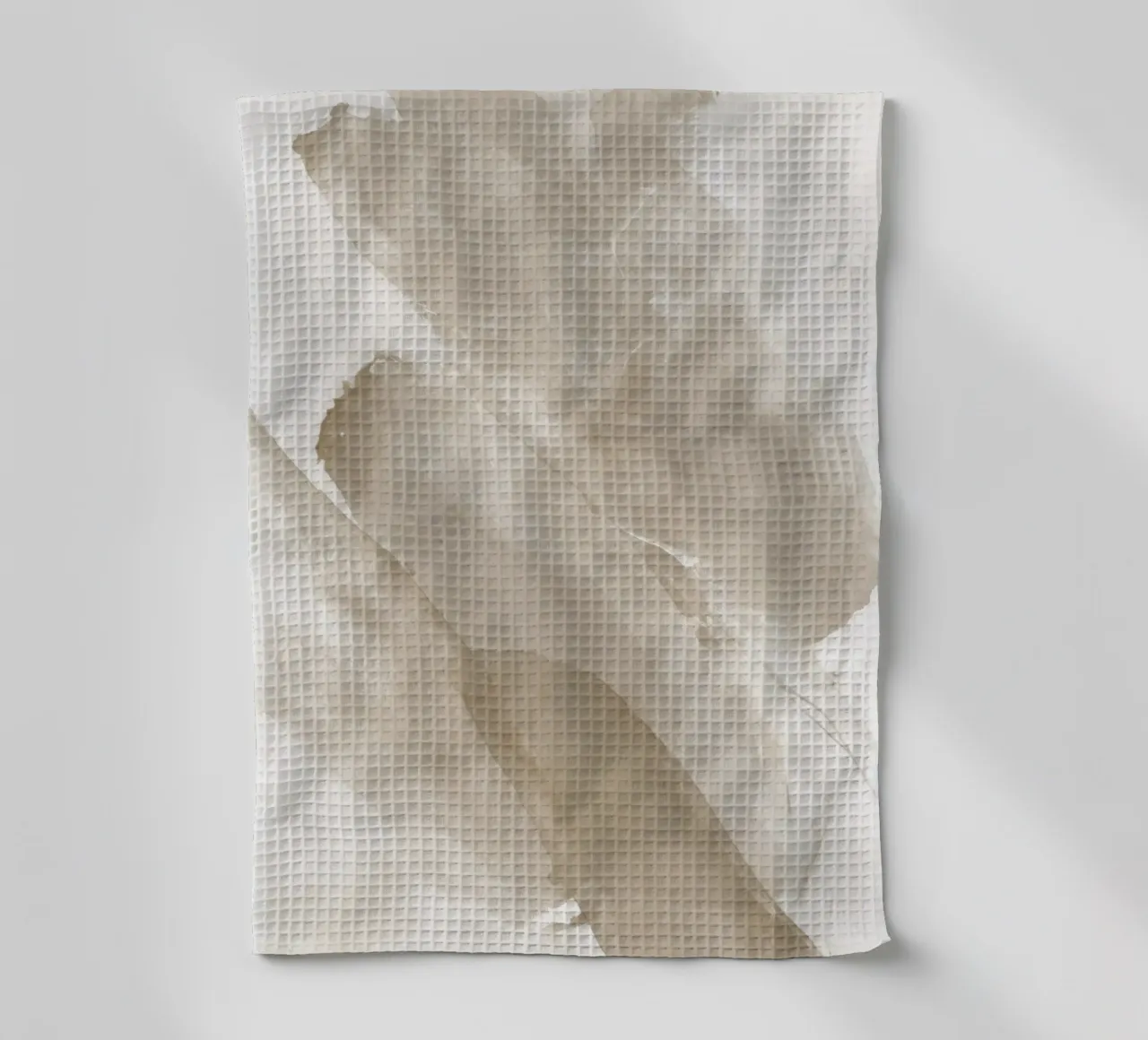 Pennellate astratte beige 2 canovaccio da cucina da NouveauPrints