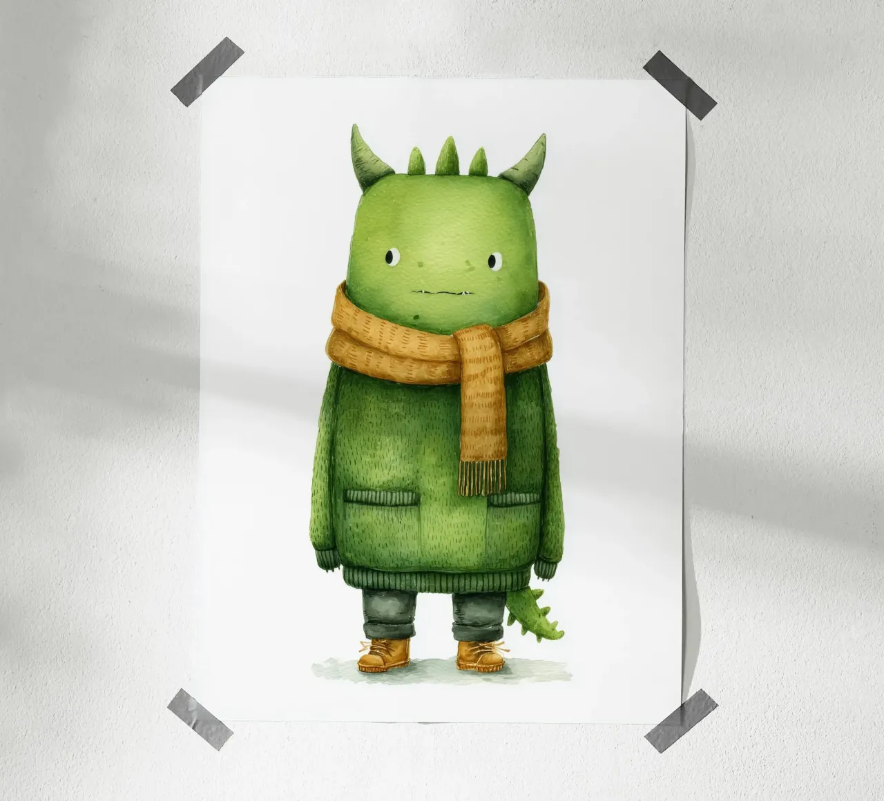 Poster del mostro verde carta hahnemühle da Kid’s Dream