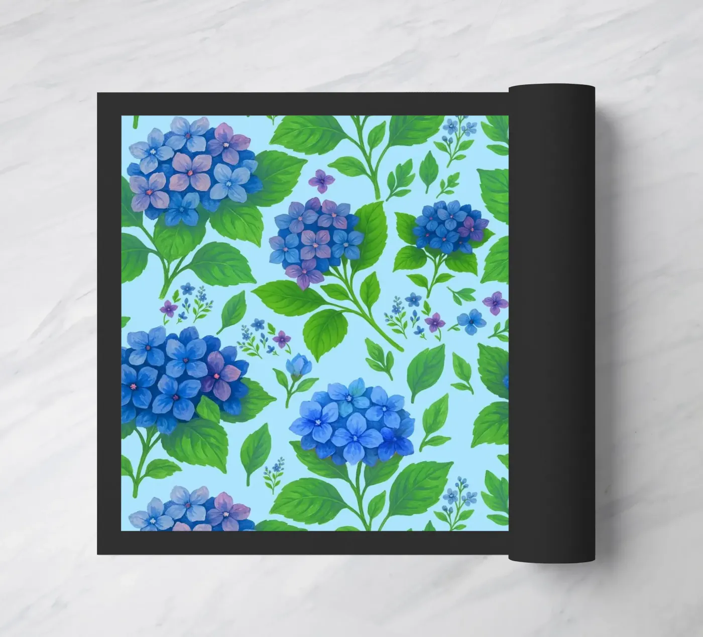 Hortensie Blau Fußmatte von SilverPegasus