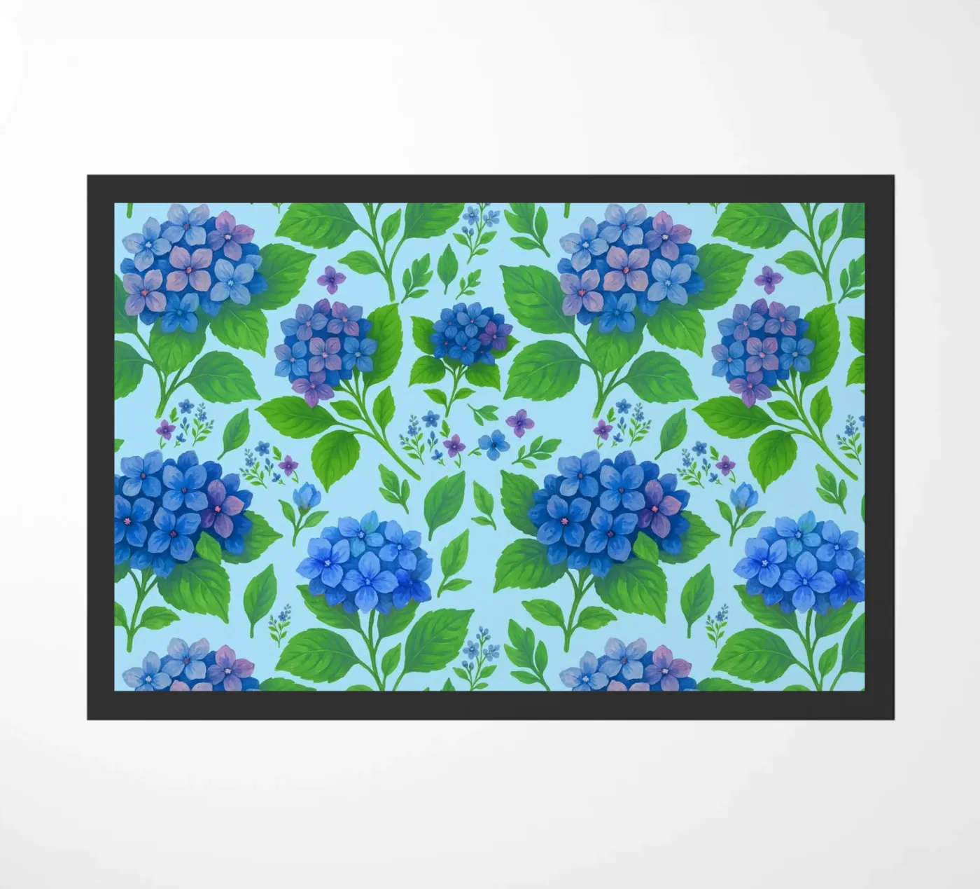 Hortensie Blau Fußmatte von SilverPegasus