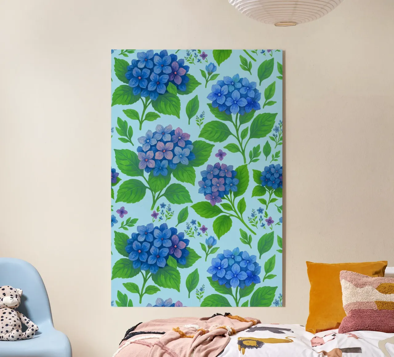 Hortensie Blau Acryl-Glas von SilverPegasus