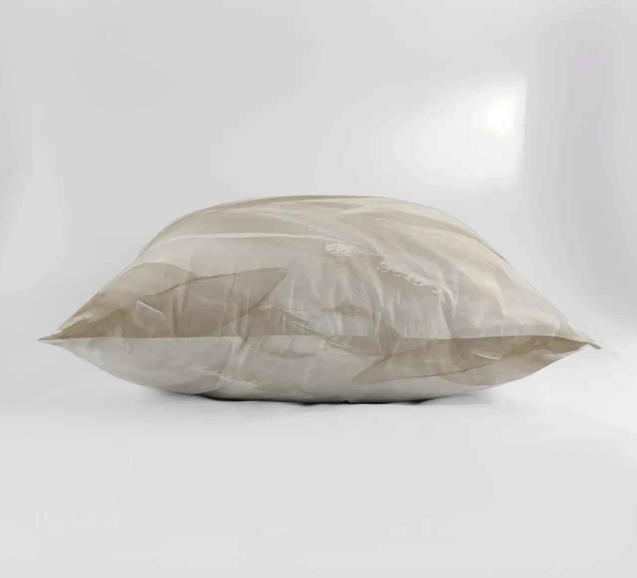 Pennellate astratte beige 3 cuscino da NouveauPrints