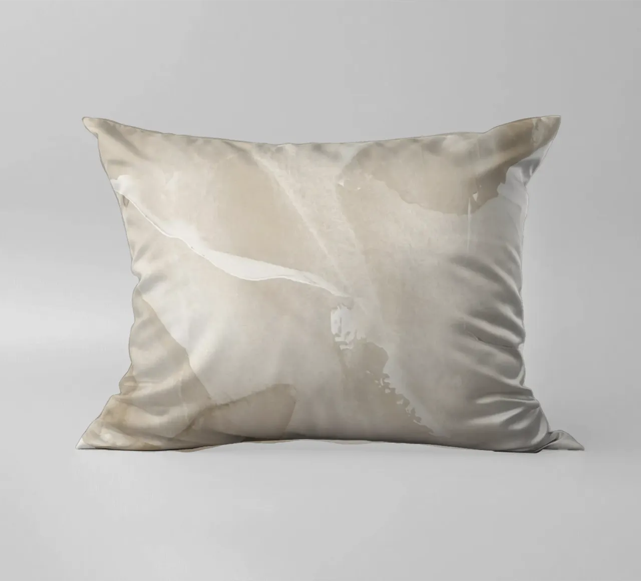 Pennellate astratte beige 3 cuscino da NouveauPrints