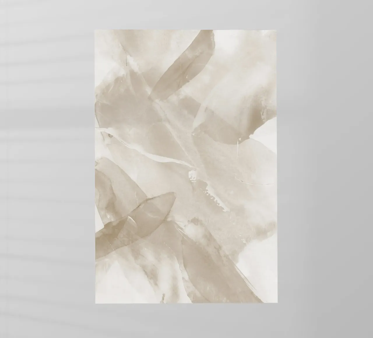 Pennellate astratte beige 3 pellicola backlit da NouveauPrints