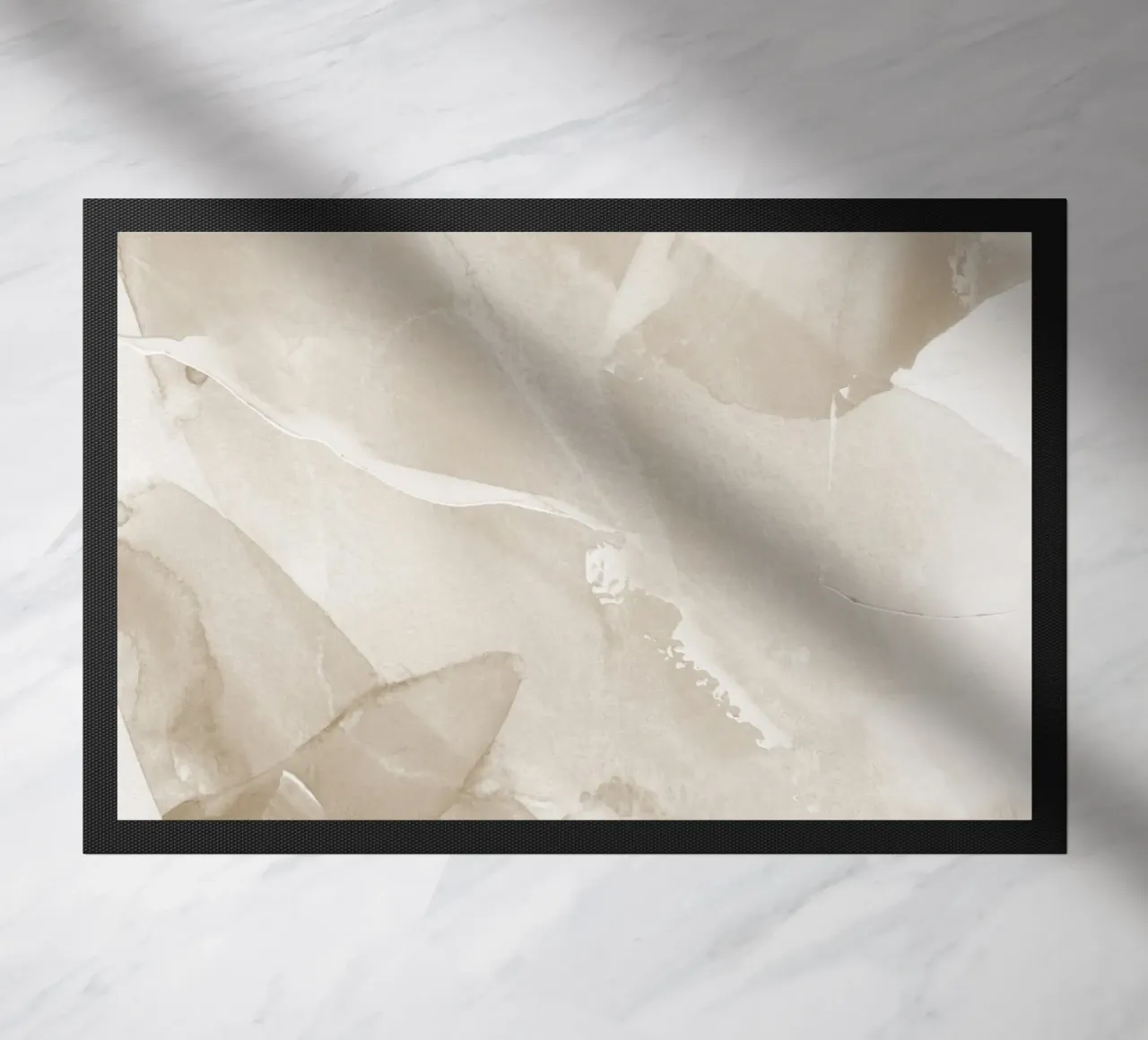 Pennellate astratte beige 3 zerbino da NouveauPrints