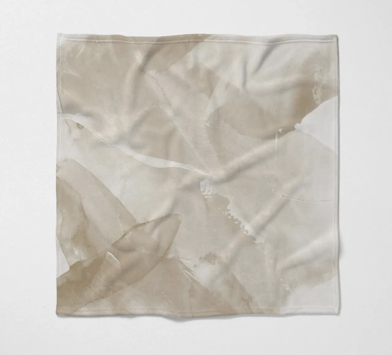 Pennellate astratte beige 3 coperta in pile da NouveauPrints