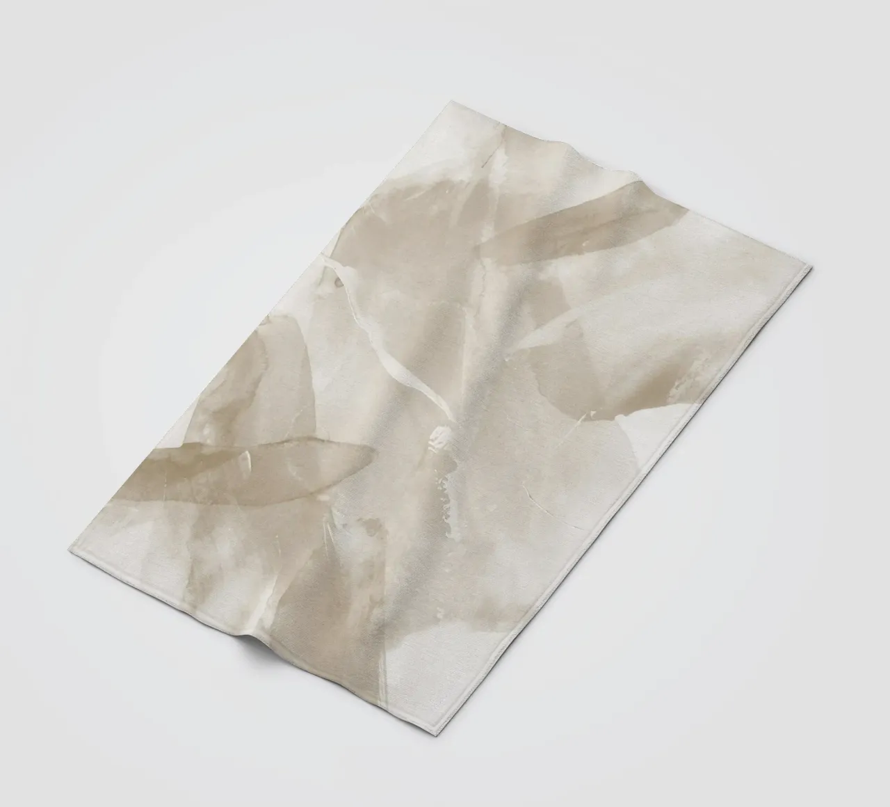 Pennellate astratte beige 3 coperta in pile da NouveauPrints