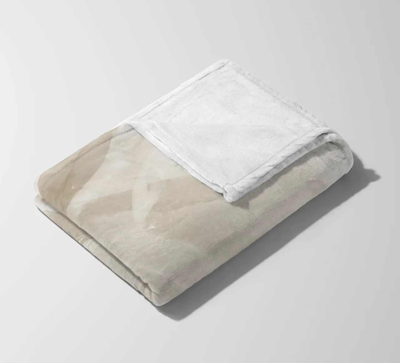 Pennellate astratte beige 3 coperta in pile da NouveauPrints