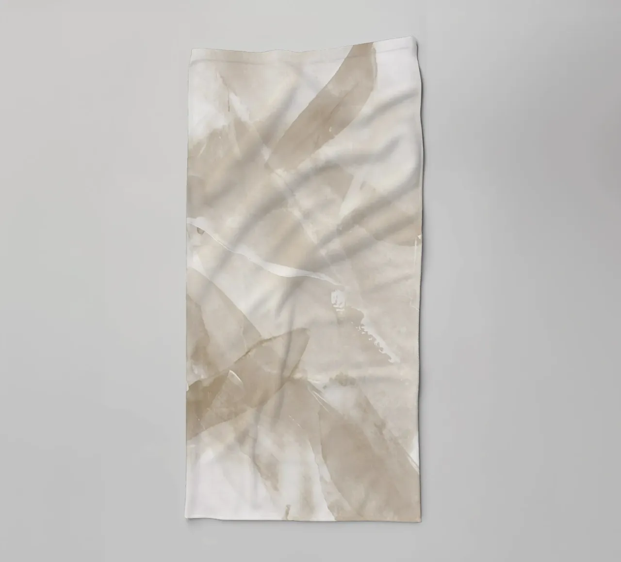Pennellate astratte beige 3 asciugamano da bagno da NouveauPrints