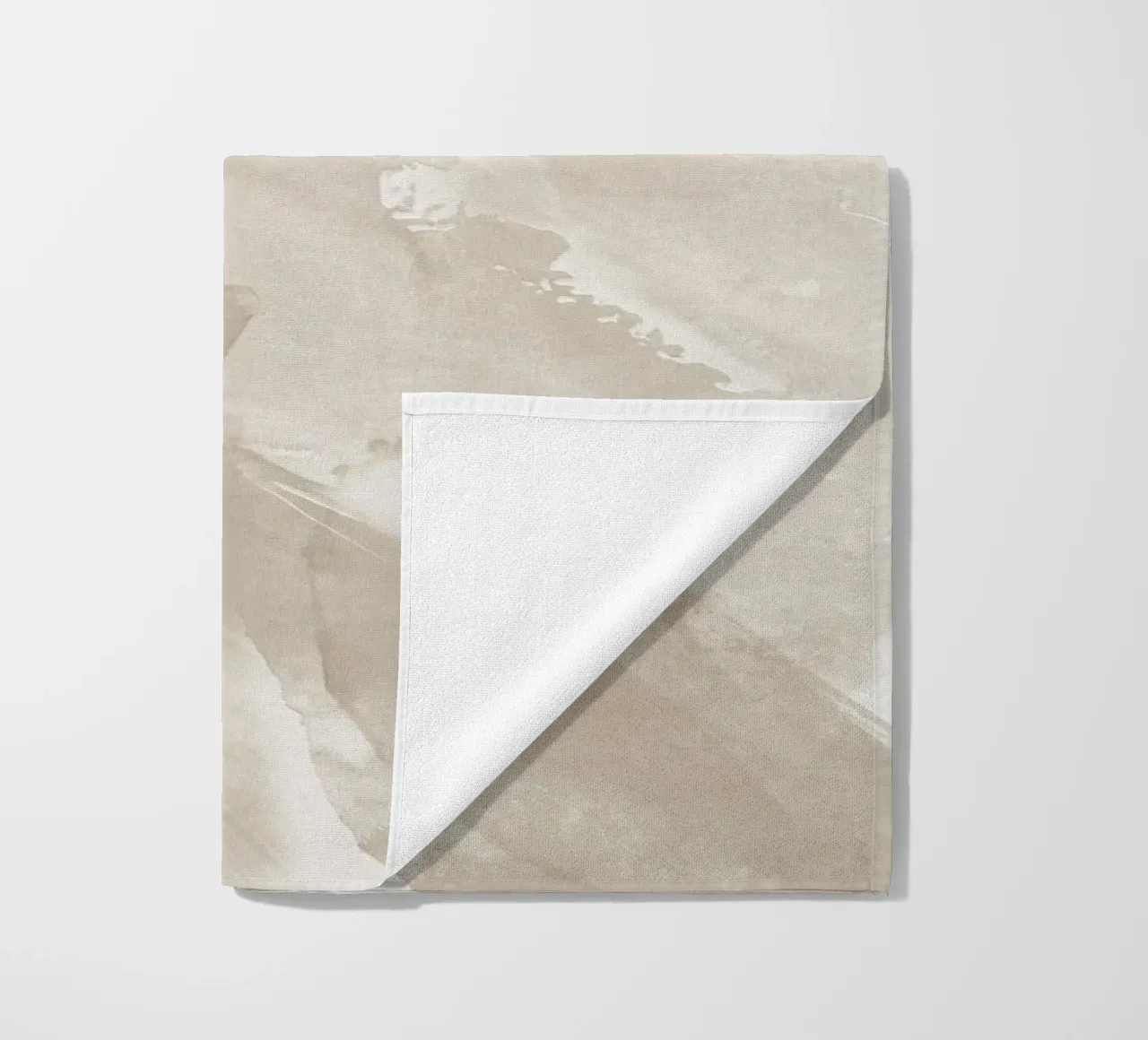 Pennellate astratte beige 3 telo mare da NouveauPrints