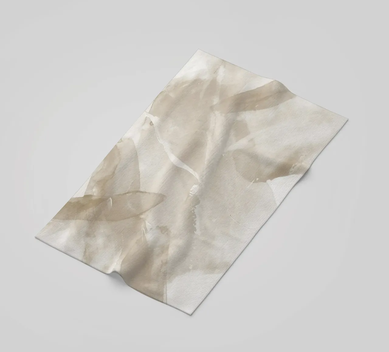 Pennellate astratte beige 3 telo mare da NouveauPrints