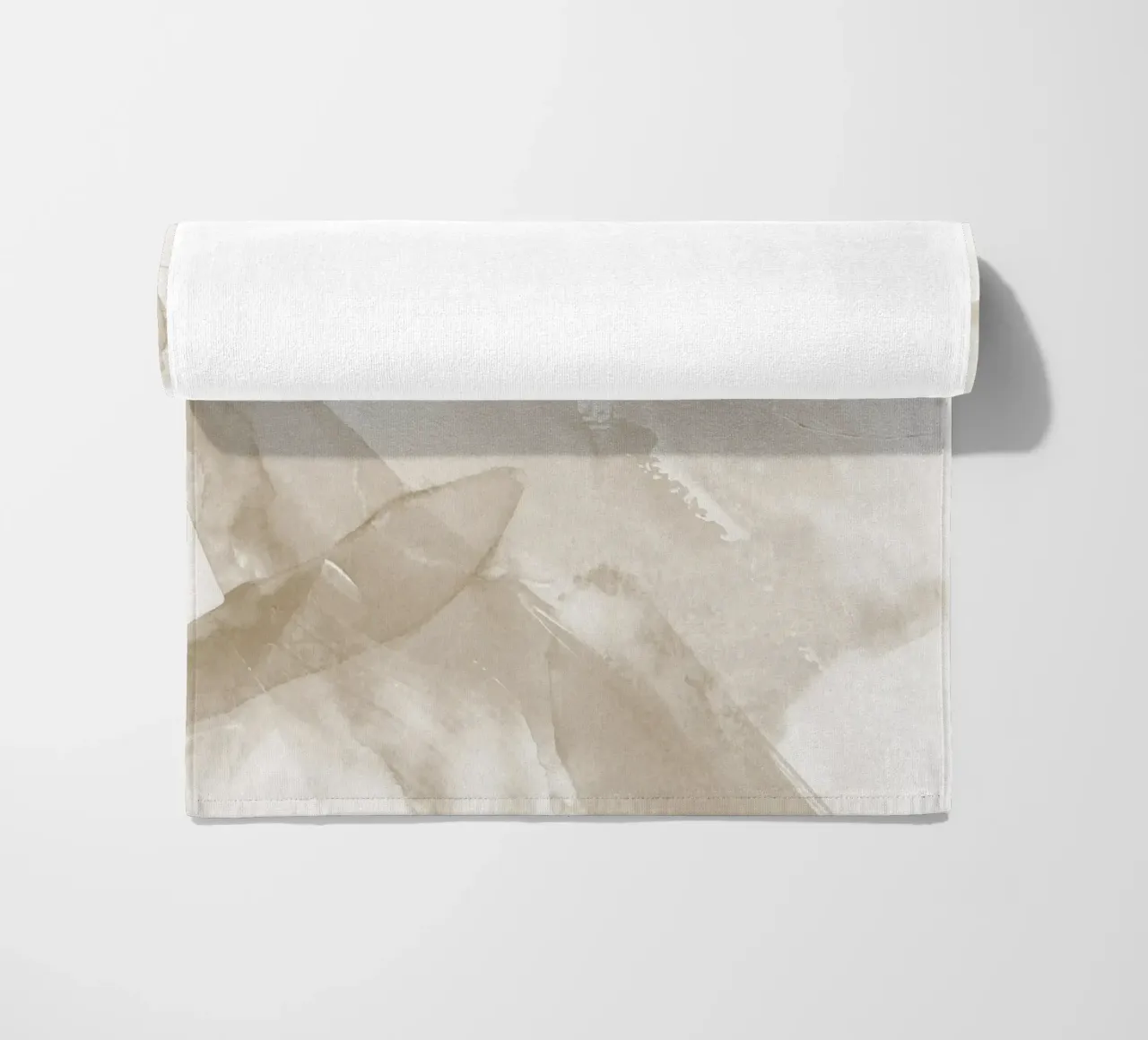 Pennellate astratte beige 3 telo mare da NouveauPrints