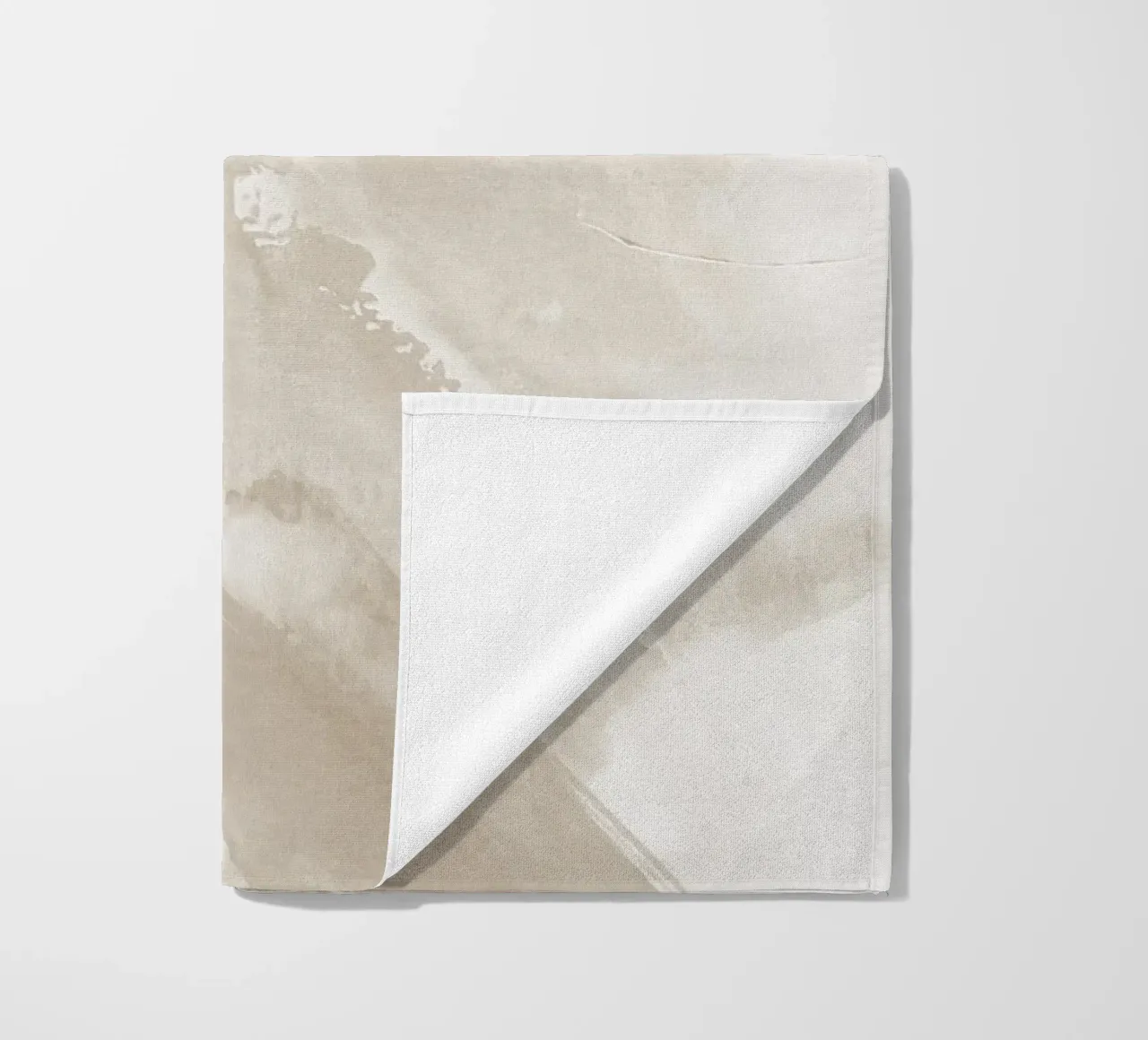 Pennellate astratte beige 3 telo mare da NouveauPrints