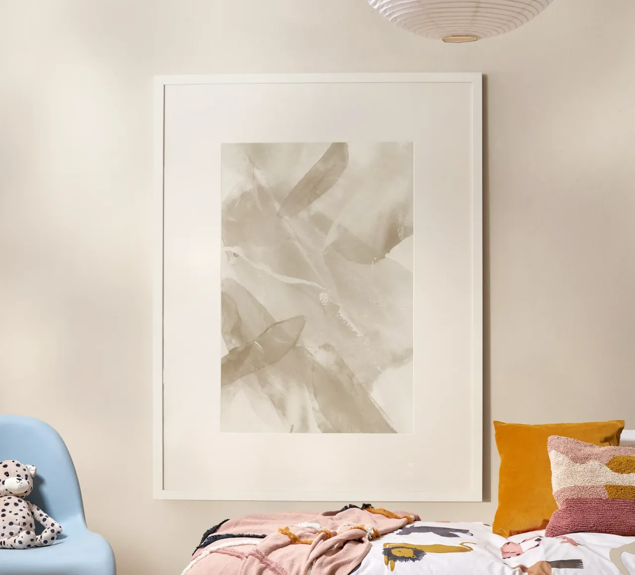 Pennellate astratte beige 3 carta hahnemühle da NouveauPrints