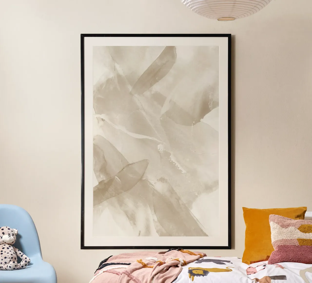 Pennellate astratte beige 3 carta hahnemühle da NouveauPrints