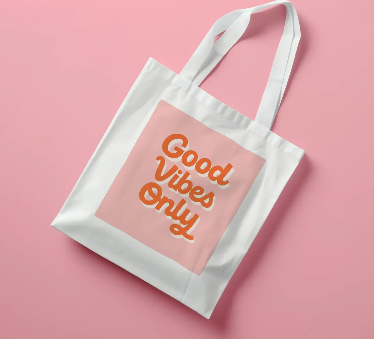 Good Vibes Only borsa in juta da PurePeachStudio