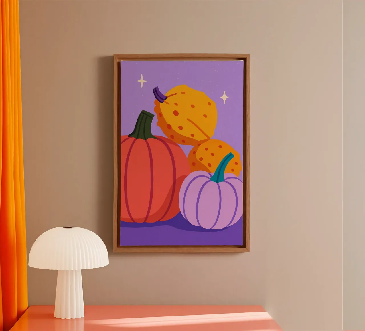 Pumpkins canvas by PurePeachStudio