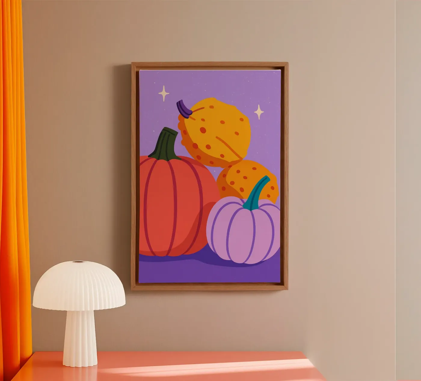 Pumpkins canvas by PurePeachStudio