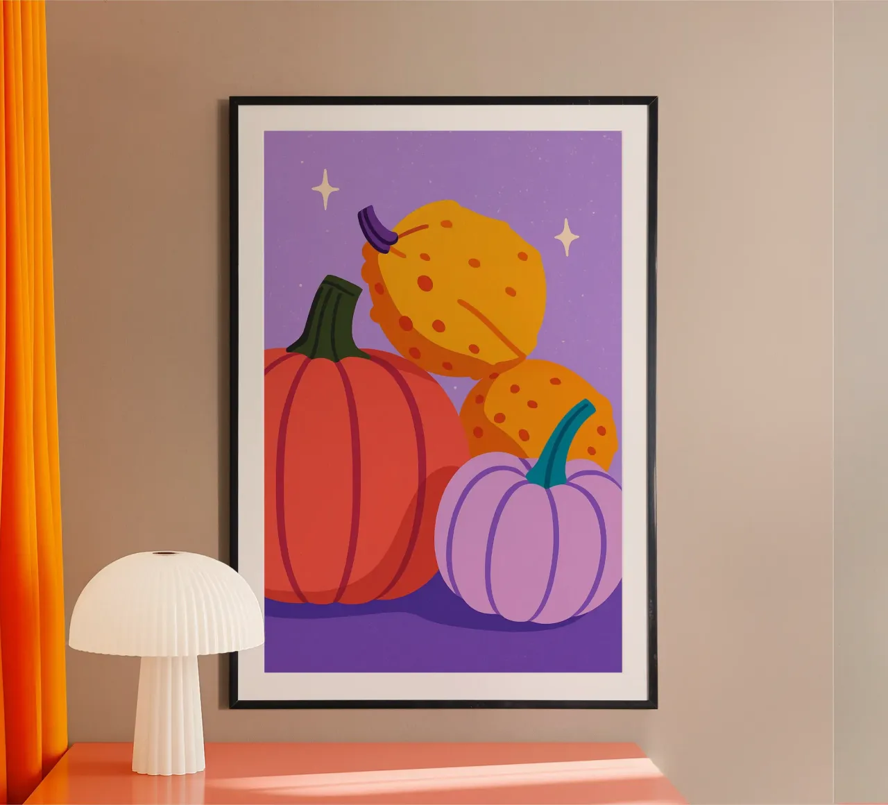 Pumpkins poster by PurePeachStudio