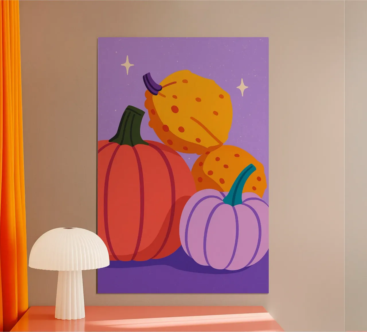 Pumpkins poster by PurePeachStudio