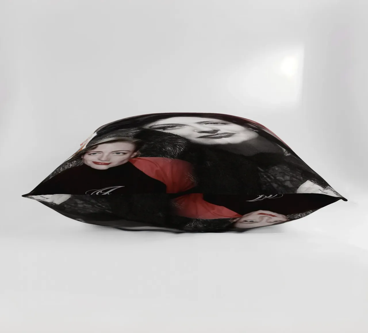 Joan Crawford collage portrait decorative cushion by DesmondBates