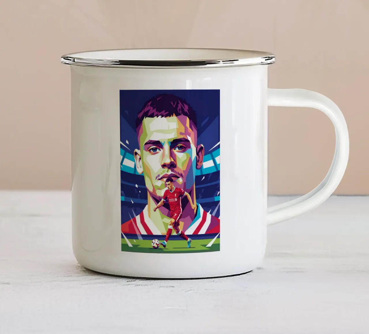 Stile artistico di Florian Wirtz WPAP tazza in smalto da Hantamrata