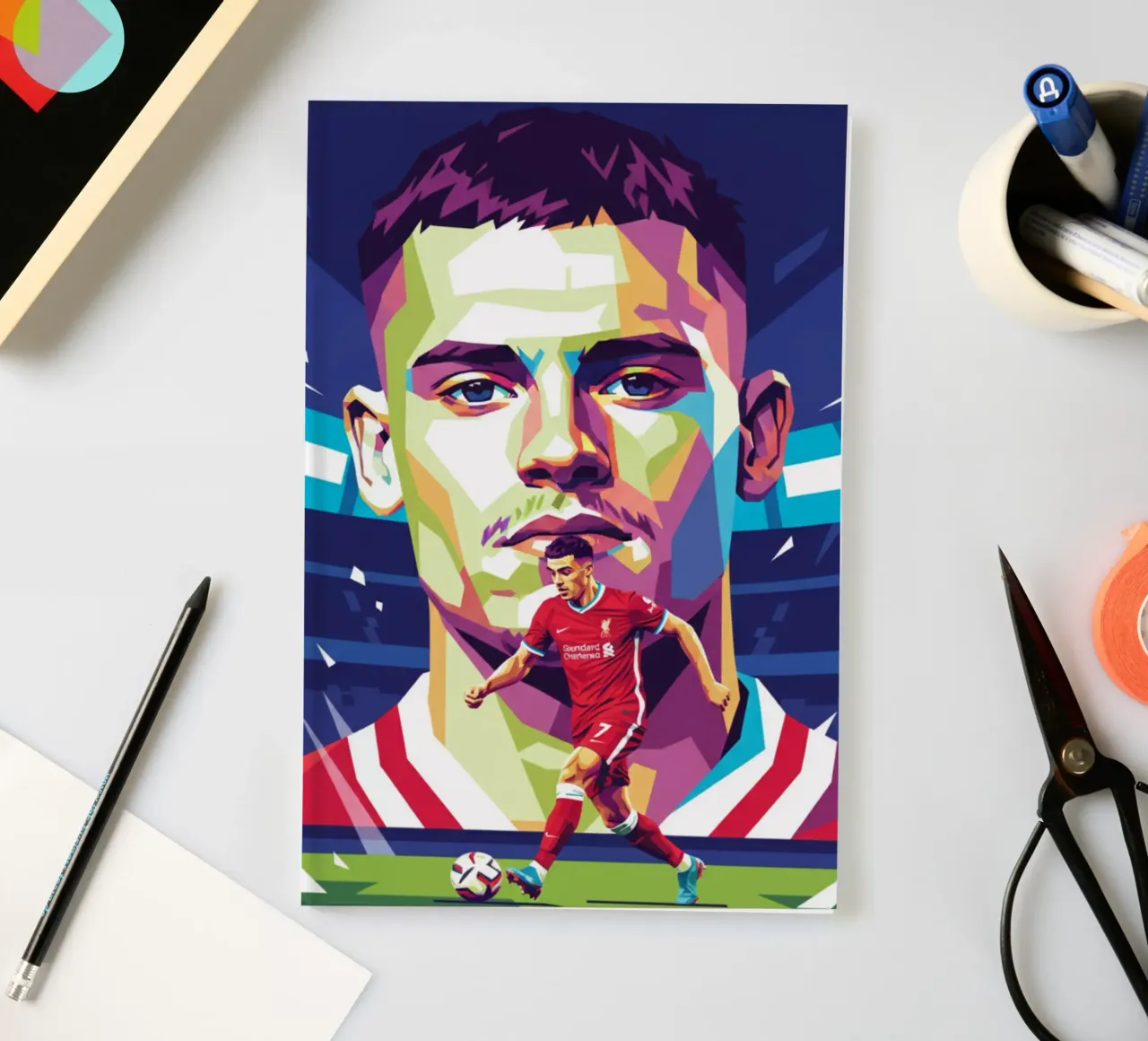 Florian Wirtz WPAP art style notebook by Hantamrata