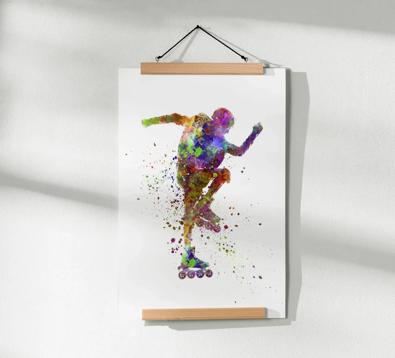 Pattinatore ad acquerello carta hahnemühle da ⚽ Sports Pulse