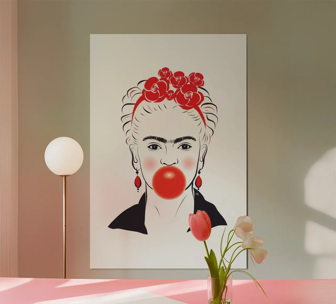 Gomma da masticare Frida Kahlo carta hahnemühle da Martina