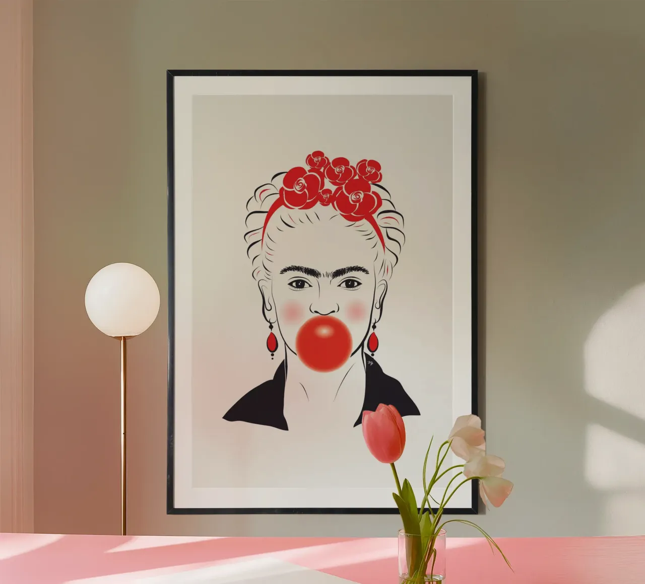Gomma da masticare Frida Kahlo carta hahnemühle da Martina
