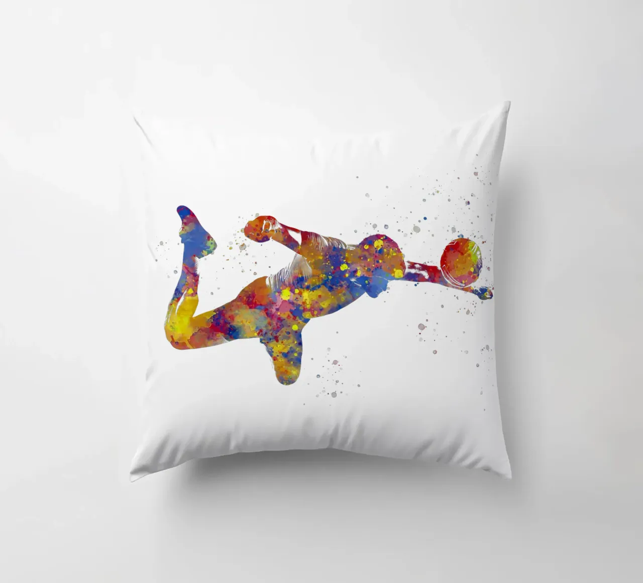 Giocatore di calcio ad acquerello cuscino da ⚽ Sports Pulse