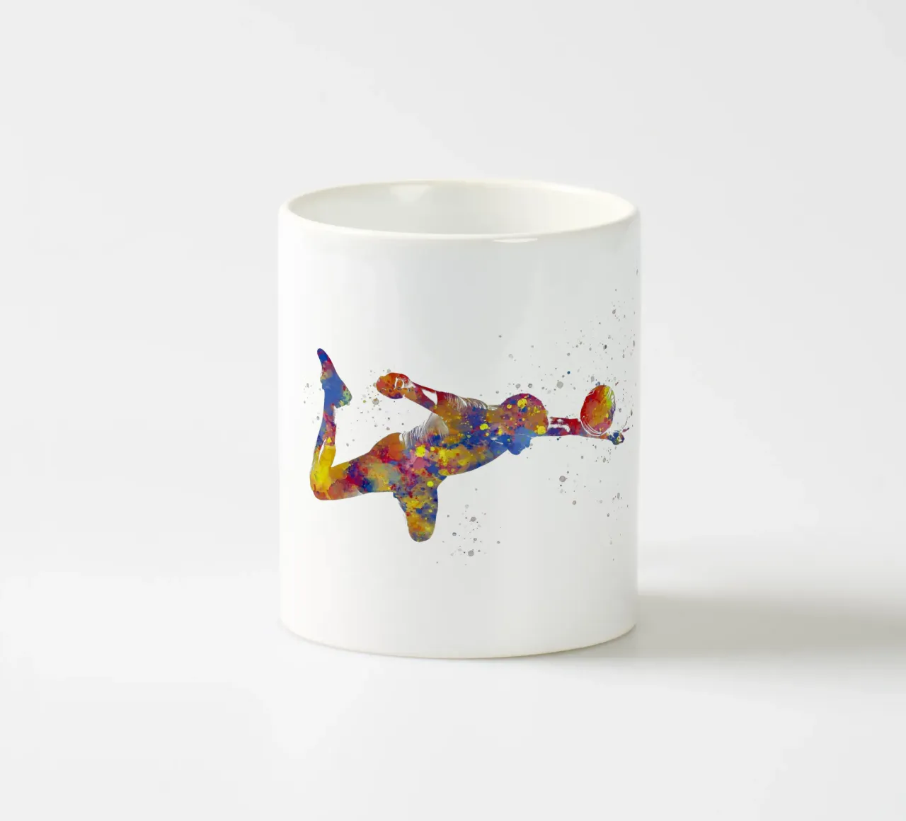 Giocatore di calcio ad acquerello tazza in ceramica da ⚽ Sports Pulse