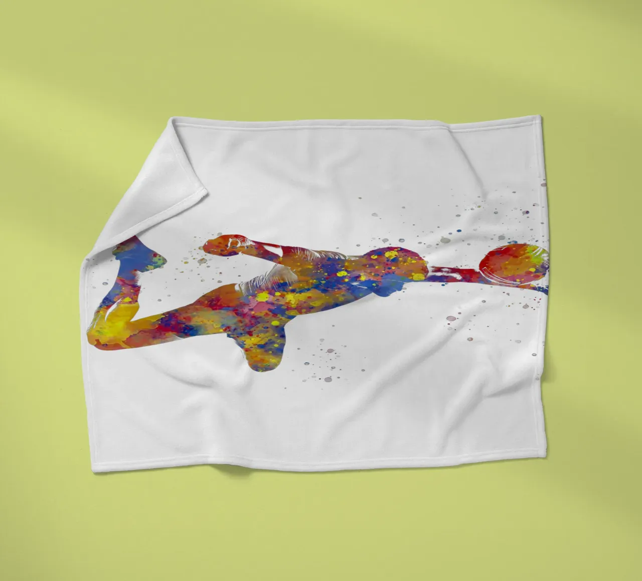 Giocatore di calcio ad acquerello coperta in pile da ⚽ Sports Pulse