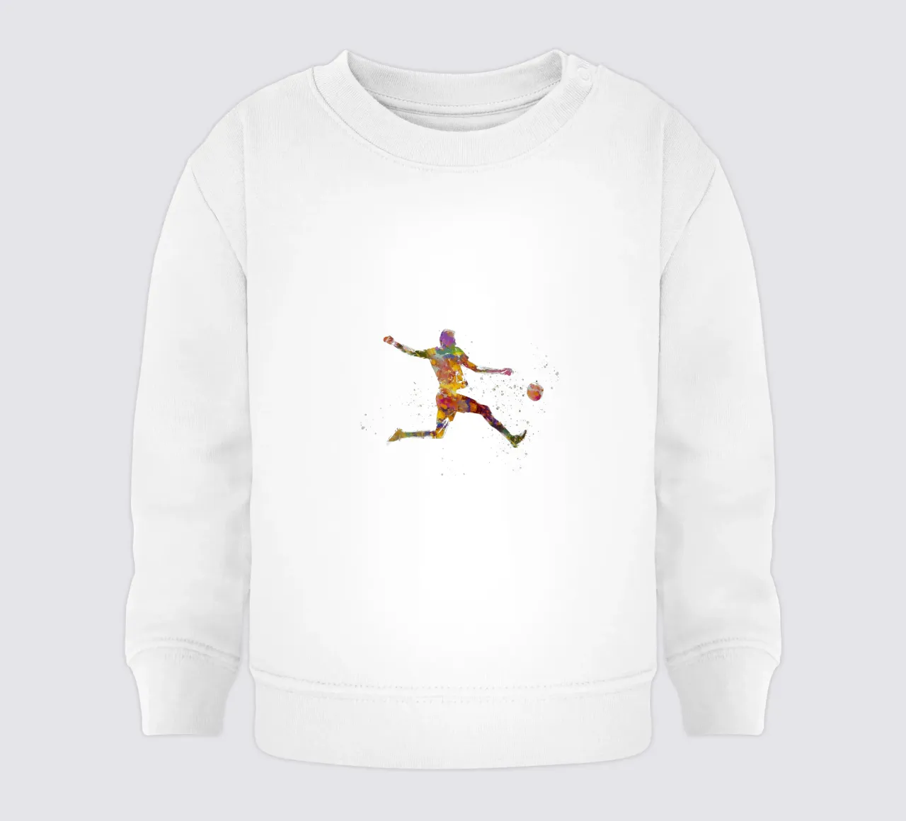 Giocatore di calcio ad acquerello felpa neonato da ⚽ Sports Pulse