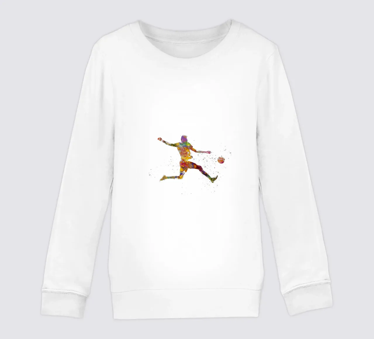 Giocatore di calcio ad acquerello felpa bambino da ⚽ Sports Pulse
