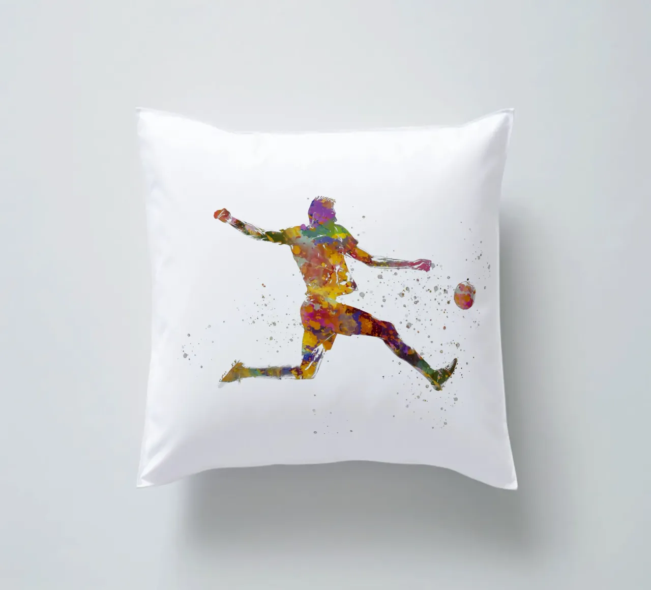 Giocatore di calcio ad acquerello cuscino da ⚽ Sports Pulse