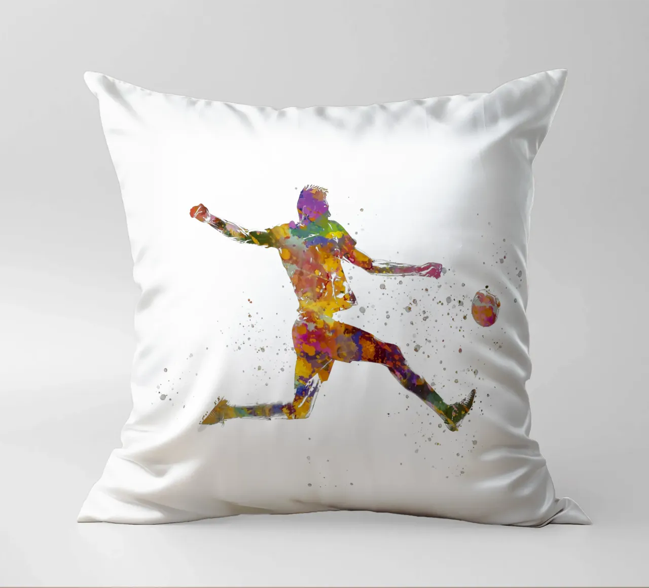 Giocatore di calcio ad acquerello cuscino da ⚽ Sports Pulse