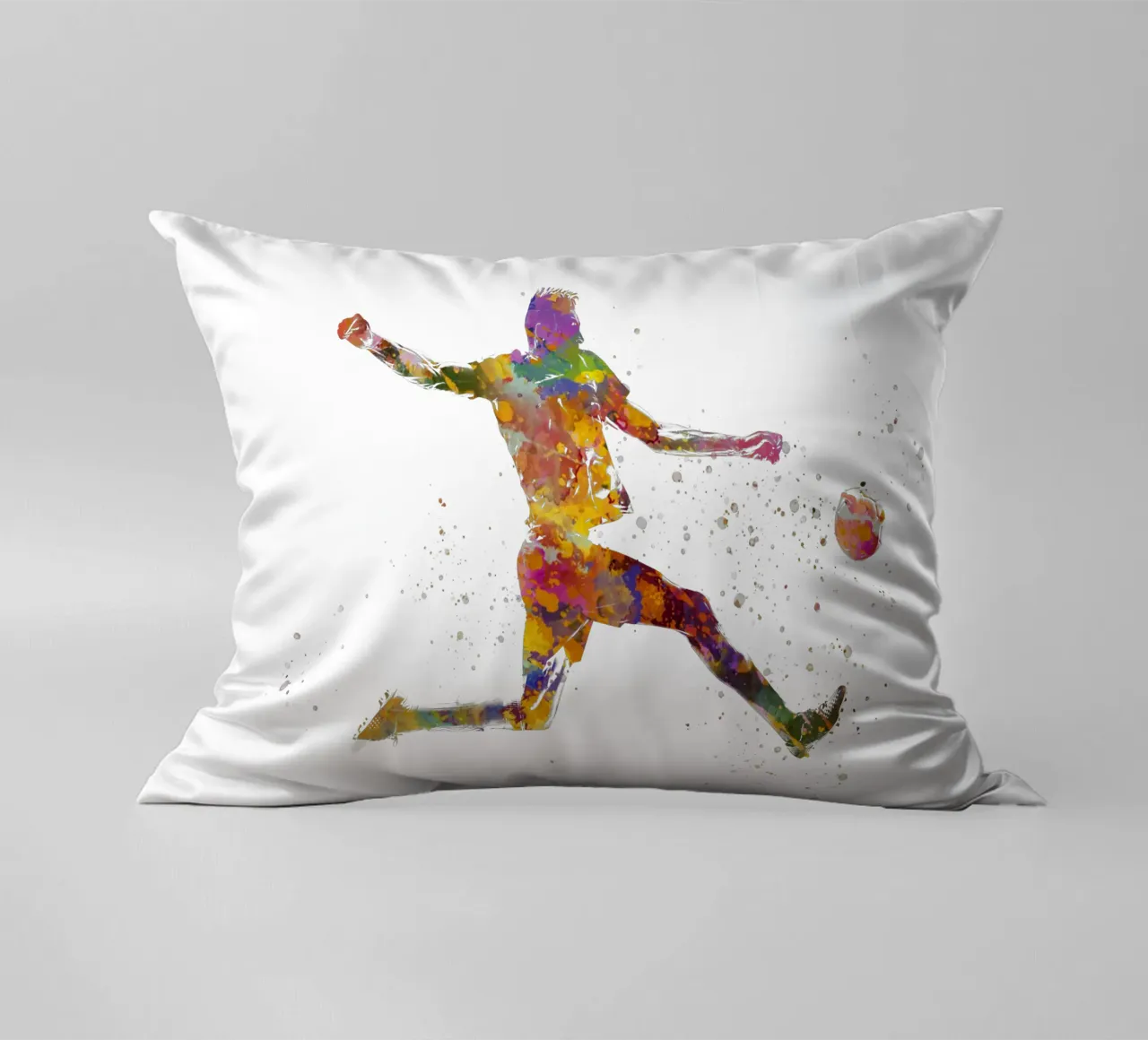 Giocatore di calcio ad acquerello cuscino da ⚽ Sports Pulse